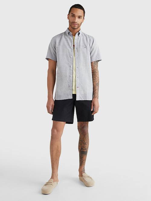 Tommy Hilfiger Rövid Sleeve Tapered Regular Fit Ingek Férfi Kék | TH528CUG