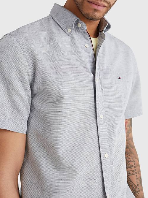 Tommy Hilfiger Rövid Sleeve Tapered Regular Fit Ingek Férfi Kék | TH528CUG