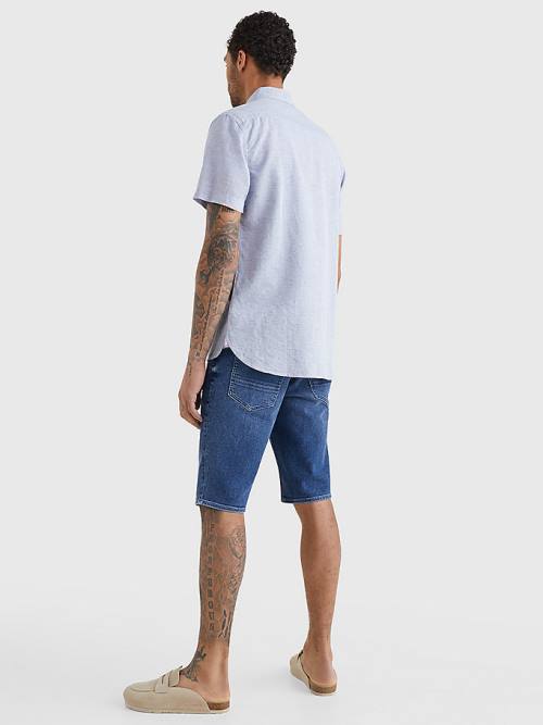 Tommy Hilfiger Rövid Sleeve Tapered Regular Fit Ingek Férfi Kék | TH970EOZ