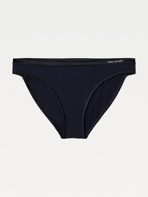 Tommy Hilfiger Satin Trim Bikini Briefs Fehérnemű Női Kék | TH071ZNA