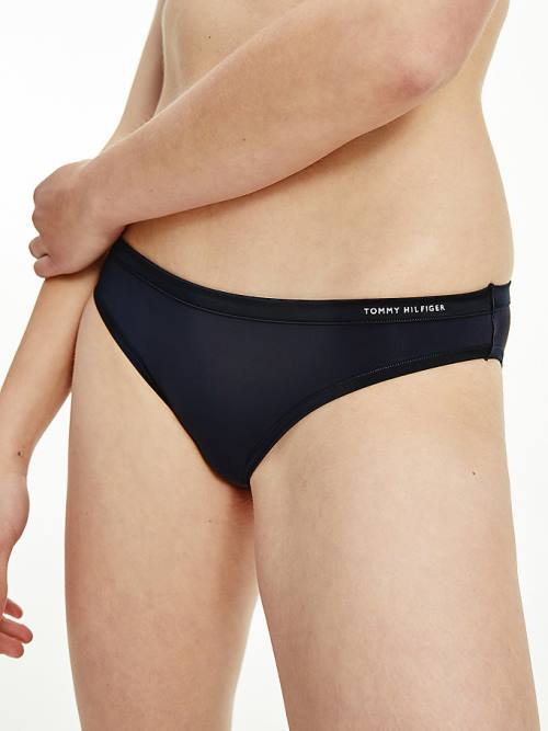 Tommy Hilfiger Satin Trim Bikini Briefs Fehérnemű Női Kék | TH071ZNA