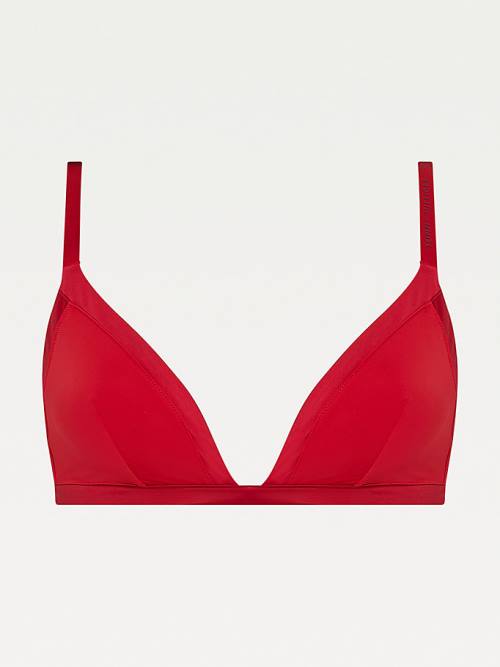 Tommy Hilfiger Satin Trim Triangle Bra Fehérnemű Női Piros | TH056JHI