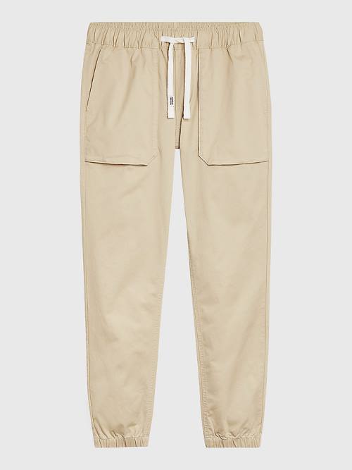 Tommy Hilfiger Scanton Elasticated Cuff Joggers Nadrág Férfi Bézs | TH069GNK