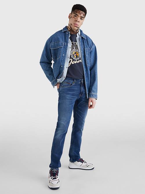 Tommy Hilfiger Scanton Faded Slim Fit Farmer Férfi Denim | TH250LPG