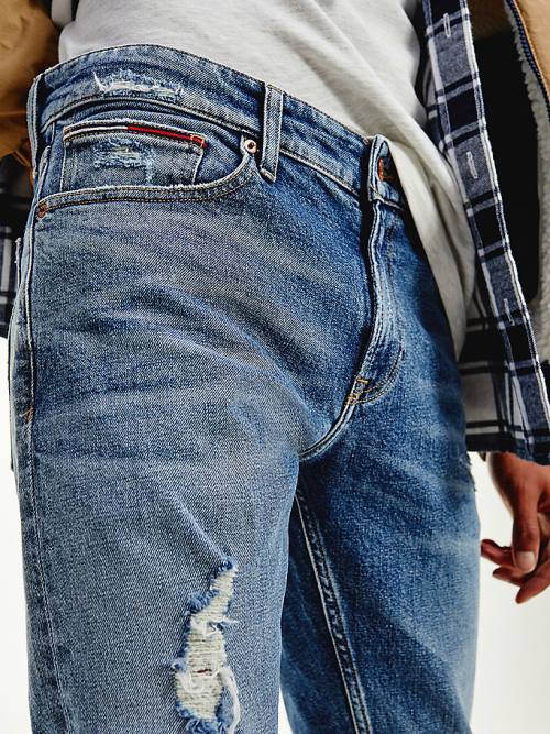 Tommy Hilfiger Scanton Slim Distressed Faded Farmer Férfi Denim | TH076YWF