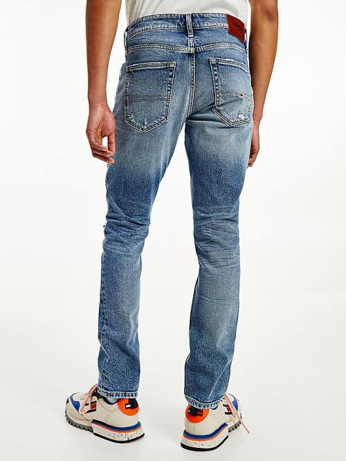 Tommy Hilfiger Scanton Slim Distressed Faded Farmer Férfi Denim | TH076YWF