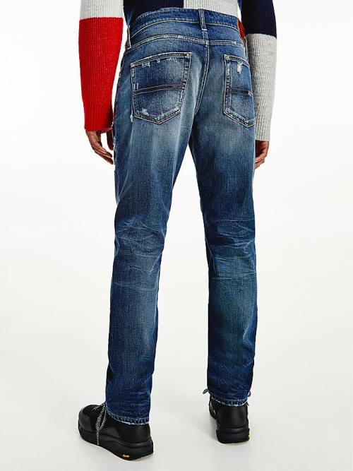 Tommy Hilfiger Scanton Slim Distressed Faded Farmer Férfi Denim | TH542MCK