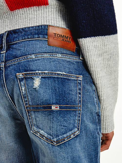 Tommy Hilfiger Scanton Slim Distressed Faded Farmer Férfi Denim | TH542MCK