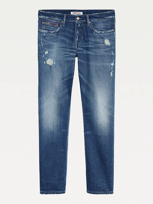 Tommy Hilfiger Scanton Slim Distressed Faded Farmer Férfi Denim | TH542MCK