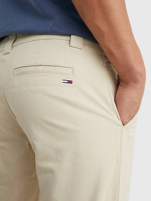 Tommy Hilfiger Scanton Slim Fit Chinos Nadrág Férfi Bézs | TH264TOS