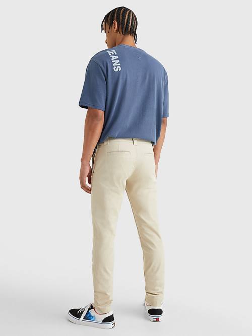 Tommy Hilfiger Scanton Slim Fit Chinos Nadrág Férfi Bézs | TH264TOS