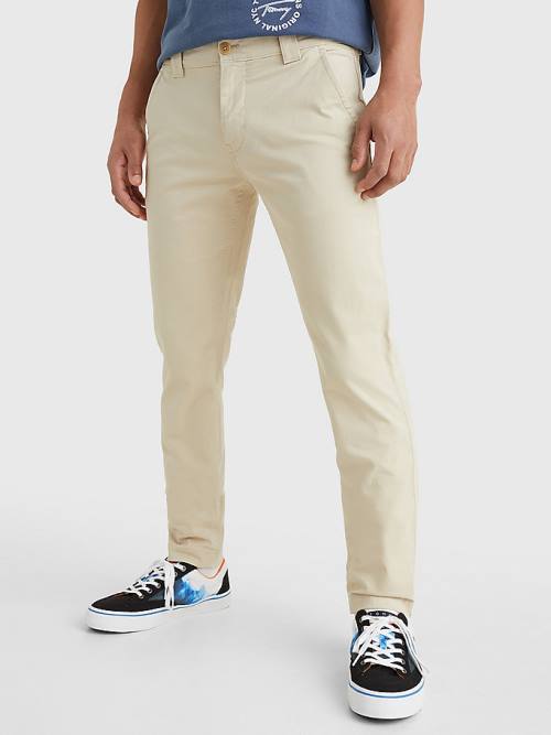 Tommy Hilfiger Scanton Slim Fit Chinos Nadrág Férfi Bézs | TH264TOS