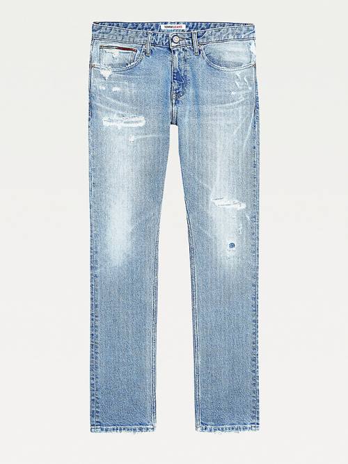 Tommy Hilfiger Scanton Slim Fit Distressed Farmer Férfi Denim | TH147HRV