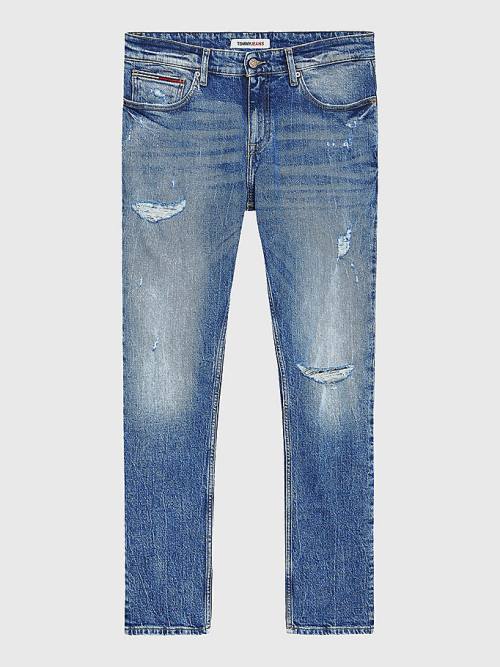 Tommy Hilfiger Scanton Washed & Worn Slim Fit Farmer Férfi Denim | TH407GJE