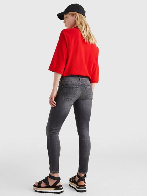 Tommy Hilfiger Scarlett Low Rise Skinny Black Ankle Farmer Női Denim | TH126PUE