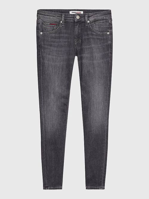 Tommy Hilfiger Scarlett Low Rise Skinny Black Ankle Farmer Női Denim | TH126PUE