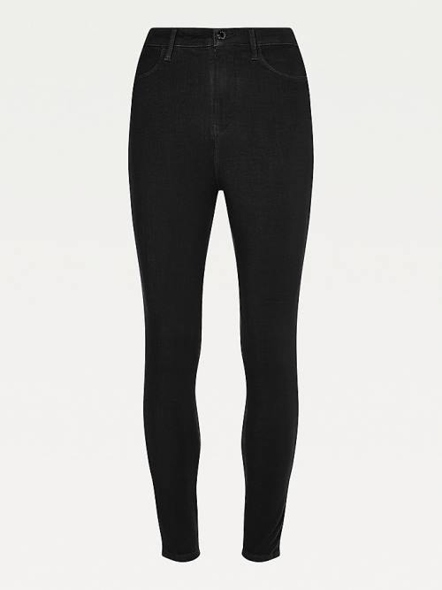 Tommy Hilfiger Sculpt High Rise Super Skinny Nadrág Női Fekete | TH093LUB