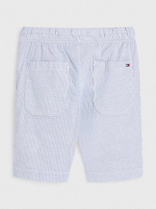 Tommy Hilfiger Seersucker Stripe Pull-On Shorts Nadrág Fiú Kék | TH708PGQ