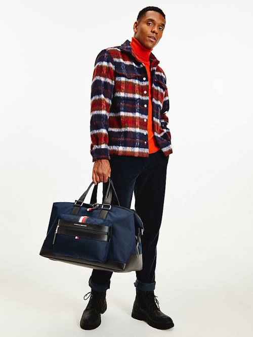 Tommy Hilfiger Shadow Check Relaxed Fit Overshirt Ingek Férfi Kék | TH630ZQI