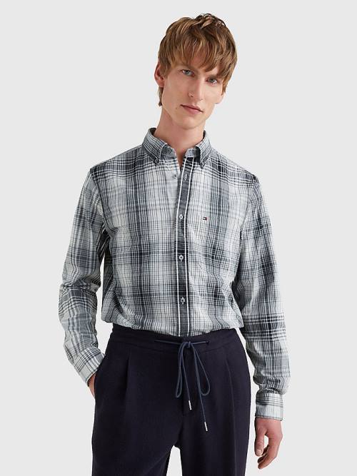 Tommy Hilfiger Shadow Check Relaxed Fit Ingek Férfi Szürke | TH906LZB