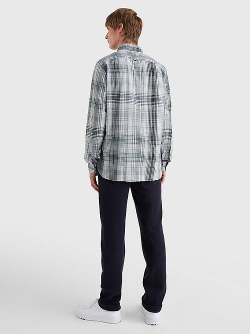 Tommy Hilfiger Shadow Check Relaxed Fit Ingek Férfi Szürke | TH906LZB