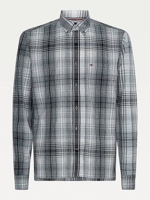 Tommy Hilfiger Shadow Check Relaxed Fit Ingek Férfi Szürke | TH906LZB