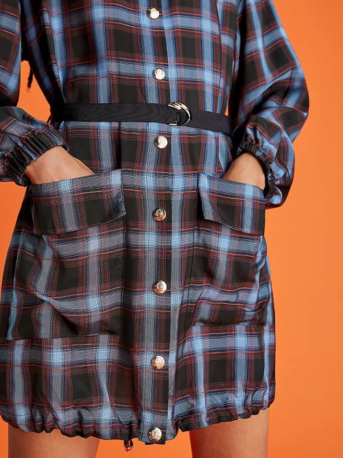 Tommy Hilfiger Shadow Check Viscose Shirt Ruha Női Piros | TH635FQB