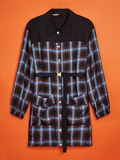 Tommy Hilfiger Shadow Check Viscose Shirt Ruha Női Piros | TH635FQB