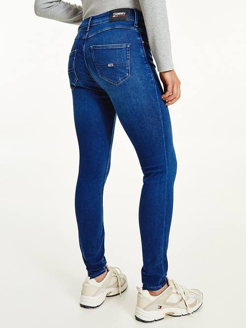 Tommy Hilfiger Shape Mid Rise Skinny Faded Farmer Női Denim | TH890QJG