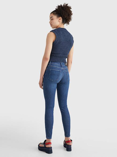 Tommy Hilfiger Shape Mid Rise Skinny Farmer Női Denim | TH720RYF