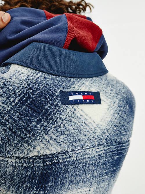 Tommy Hilfiger Sherpa Check Trucker Kabát Férfi Fehér | TH259KWV