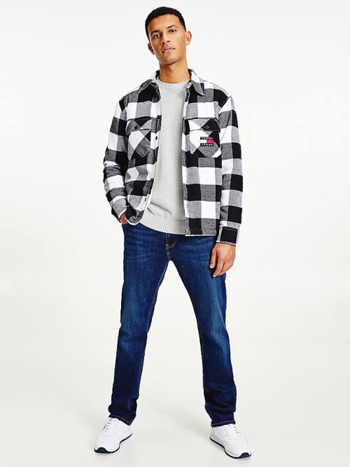 Tommy Hilfiger Sherpa Flannel Oversized Overshirt Ingek Férfi Fehér | TH205MES