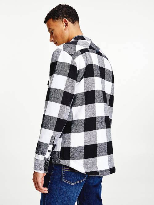 Tommy Hilfiger Sherpa Flannel Oversized Overshirt Ingek Férfi Fehér | TH205MES