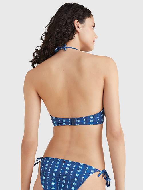 Tommy Hilfiger Shibori Balconette Bikini Top Fürdőruha Női Kék | TH456CMN