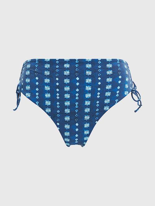 Tommy Hilfiger Shibori Ruched Bikini Bottoms Fürdőruha Női Kék | TH608DUO