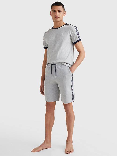 Tommy Hilfiger Side Logo Drawstring Shorts Pizsama Férfi Szürke | TH972VYK