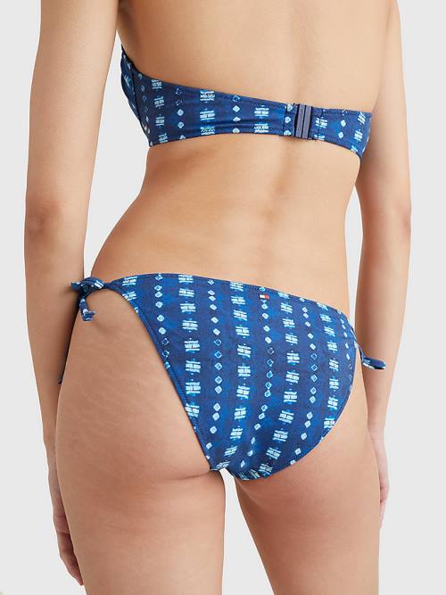 Tommy Hilfiger Side Tie Shibori Bikini Bottoms Fürdőruha Női Kék | TH083FXP