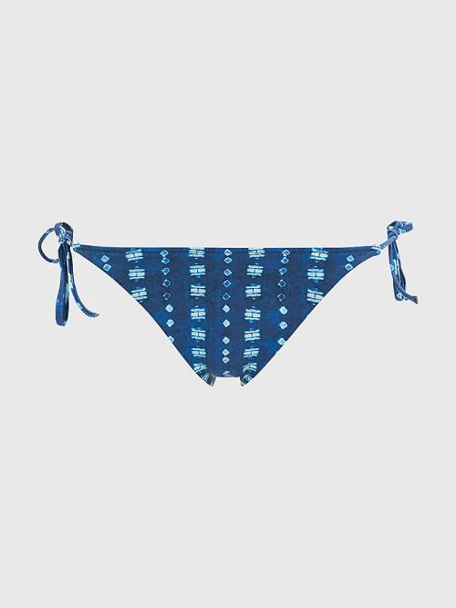 Tommy Hilfiger Side Tie Shibori Bikini Bottoms Fürdőruha Női Kék | TH083FXP