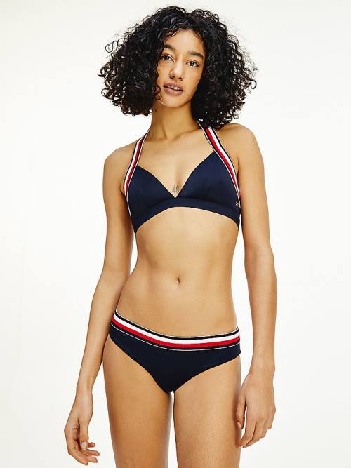 Tommy Hilfiger Signature Bikini Bottoms Fürdőruha Női Kék | TH417IWQ