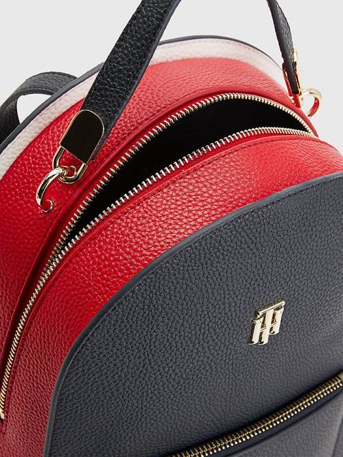 Tommy Hilfiger Signature Colour-Blocked Backpack Táska Női Kék | TH032ZMS