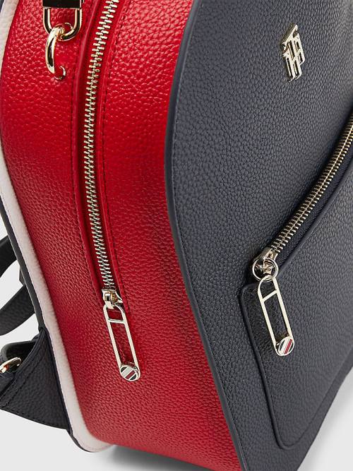 Tommy Hilfiger Signature Colour-Blocked Backpack Táska Női Kék | TH032ZMS