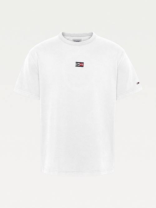 Tommy Hilfiger Signature Graphic Póló Férfi Fehér | TH065KHI