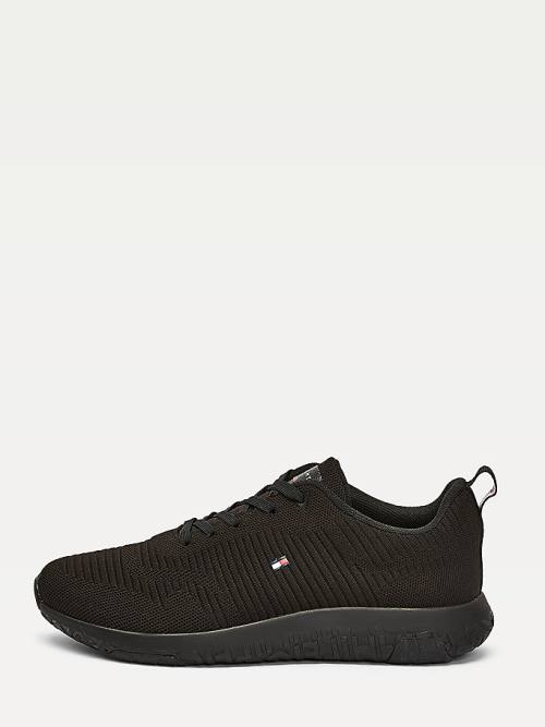 Tommy Hilfiger Signature Knitted Tornacipő Férfi Fekete | TH403HVY