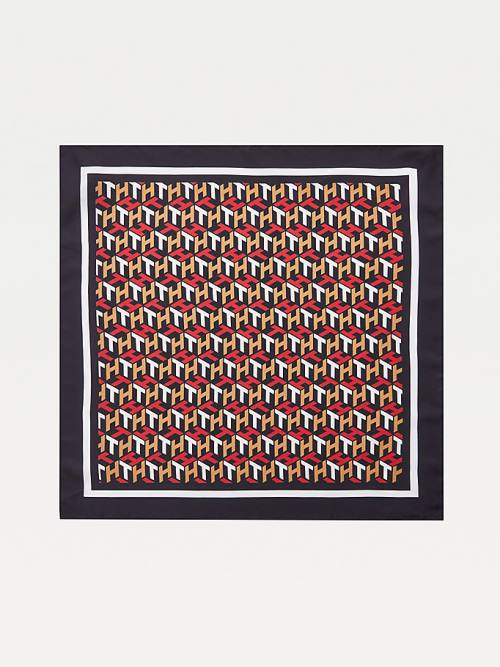 Tommy Hilfiger Signature Leopard Print Silk Bandana Sál Női Kék | TH230EIF