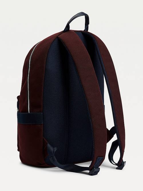 Tommy Hilfiger Signature Logo Backpack Táska Férfi Piros | TH014ISG