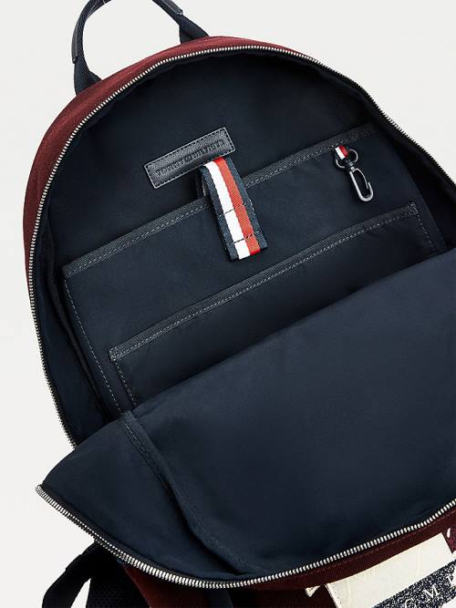 Tommy Hilfiger Signature Logo Backpack Táska Férfi Piros | TH014ISG