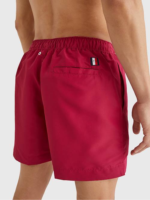 Tommy Hilfiger Signature Logo Mid Length Shorts Fürdőruha Férfi Rózsaszín | TH925ZKL