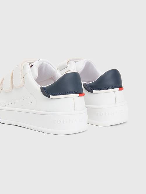 Tommy Hilfiger Signature Midsole Low-Top Tornacipő Fiú Fehér | TH402AVO