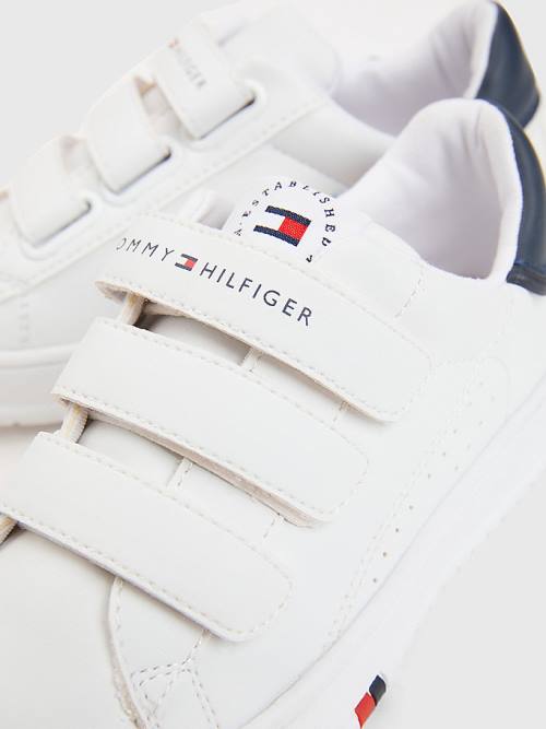 Tommy Hilfiger Signature Midsole Low-Top Tornacipő Fiú Fehér | TH402AVO