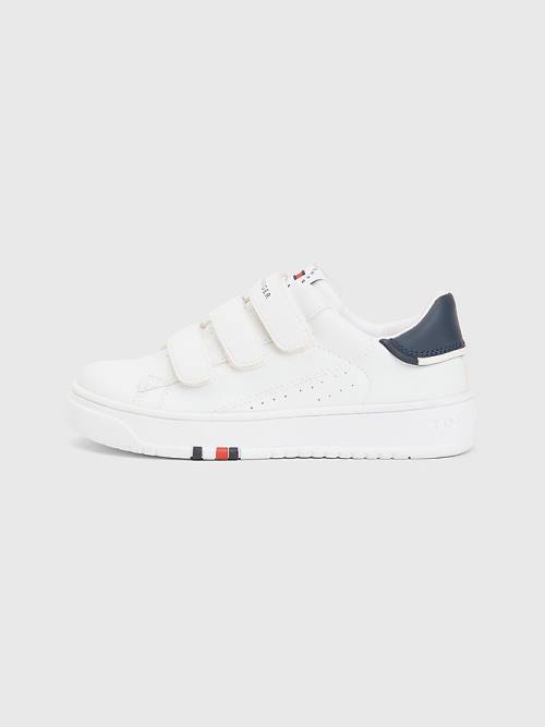 Tommy Hilfiger Signature Midsole Low-Top Tornacipő Fiú Fehér | TH402AVO